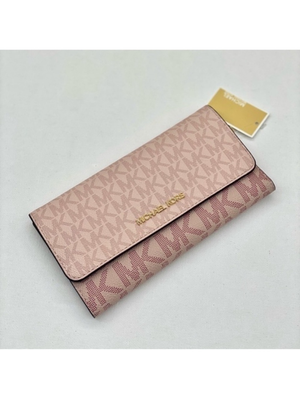 Michael Kors Pink Signature Trifold Wallet